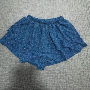 S Peach Love California Blue Sparkly Independence Day Skort 4th Of July USA Made